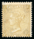 Stamp of Great Britain » 1855-1900 Surface Printed » 1865-67 Large Uncoloured Corner Letters, Wmk Large Garter & Emblems 1865-67 wmk Emblems 9d straw FI unused
