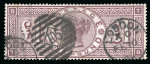 Stamp of Great Britain » 1855-1900 Surface Printed » 1883-84 & 1888 High Values 1888 wmk Orbs £1 brown-lilac used with neat London duplexes
