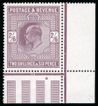 Stamp of Great Britain » King Edward VII » 1911-13 Somerset House Issues 1911-13 Somerset House 2s6d dull reddish purple mint corner marginal