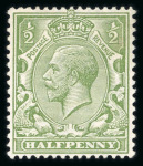 Stamp of Great Britain » King George V » 1912-24 Profile Head Issues 1912-24 Royal Cypher 1/2d very yellow (Cyprus) green mint n.h.