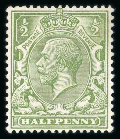Stamp of Great Britain » King George V » 1912-24 Profile Head Issues 1912-24 Royal Cypher 1/2d very yellow (Cyprus) green mint n.h.