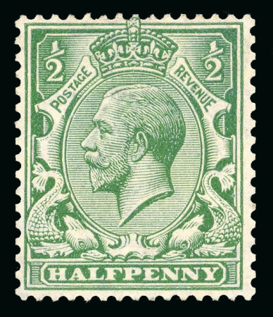 Stamp of Great Britain » King George V » 1912-24 Profile Head Issues 1913 Multiple Cypher 1/2d bright green and 1d dull scarlet mint