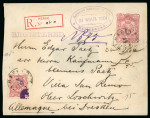 Stamp of Persia » Postal Stationery 12ch rose stationary (PE9) on two pages