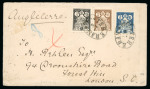 Stamp of Persia » 1876-1896 Nasr ed-Din Shah Issues 1891 letter Teheran to London , franked with 1891 issue 1ch black, 2ch brown, 5ch blue
