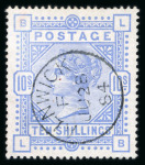 Stamp of Great Britain » 1855-1900 Surface Printed » 1883-84 & 1888 High Values 1883-84 10s cobalt used with neat Alnwick cds
