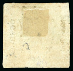 Stamp of Dominican Republic 1865 1/2rblack on pale green, on laid paper, unused
