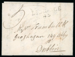 Stamp of Ireland » Pre-Stamp Postal History » Independant Post Office Period - 1784-1831 1808 (December 30th) Folded lettersheet sent to Dublin,
