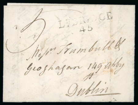Stamp of Ireland » Pre-Stamp Postal History » Independant Post Office Period - 1784-1831 1808 (December 30th) Folded lettersheet sent to Dublin,