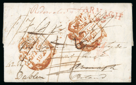 Stamp of Ireland » Pre-Stamp Postal History » Independant Post Office Period - 1784-1831 1809 (January 14th) Folded entire from Coruna, Spain