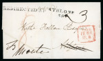 Stamp of Ireland » Pre-Stamp Postal History » Independant Post Office Period - 1784-1831 1838 (February 6th) Folded letter sheet showing clear straight line "REDIRECTED AT" with "ATHLONE / 59" mileage mkg