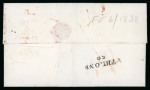 Stamp of Ireland » Pre-Stamp Postal History » Independant Post Office Period - 1784-1831 1838 (February 6th) Folded letter sheet showing clear straight line "REDIRECTED AT" with "ATHLONE / 59" mileage mkg