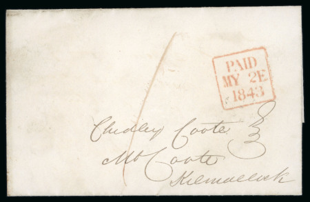 Stamp of Ireland » Pre-Stamp Postal History » Local Post Period - 1773-1840 1840 (April 22nd) Folded entire from Hollywood, showing on reverse the Late Fee diamond "FROM / 7. to 8. / PM" of Dublin