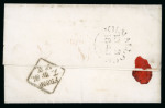 Stamp of Ireland » Pre-Stamp Postal History » Local Post Period - 1773-1840 1840 (April 22nd) Folded entire from Hollywood, showing on reverse the Late Fee diamond "FROM / 7. to 8. / PM" of Dublin