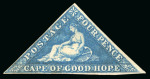 Stamp of South Africa » Cape of Good Hope 1853 Perkins Bacon 4d blue, unused, lust touched to
