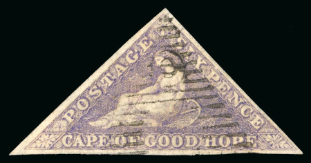 Stamp of South Africa » Cape of Good Hope 1855-63 Perkins Bacon 6d deep rose-lilac on white paper,