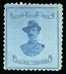 Stamp of South Africa » Mafeking 1900 Baden-Poowell 3d pale blue on blue, mint with