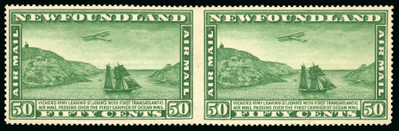 Stamp of Canada » Newfoundland 1931 Airmail 50c green, mint nh imperforate between