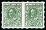 Stamp of Canada » Newfoundland 1932-38 Pictorial 2c green, mint nh imperforate between horizontal pair,