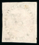 Stamp of Canada 1852-57 3d scarlet-vermilion, on wove paper, used with