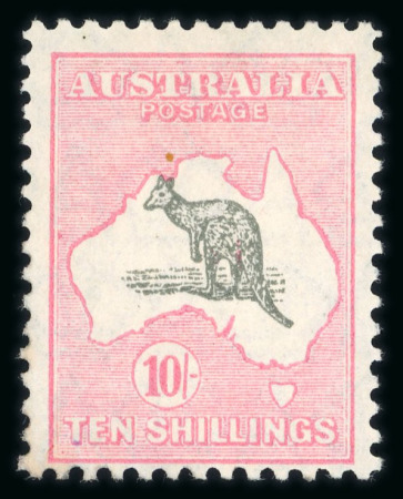 Stamp of Australia » Commonwealth of Australia 1929-30 Kangaroo 10s grey and pink, mint, good colour