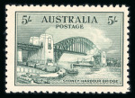 Stamp of Australia » Commonwealth of Australia 1932 Sydney Harbour Bridge 5s blue-green, mint