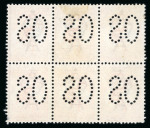 Stamp of Australia » Commonwealth of Australia 1913 Official 4d orange, die II, used block of six