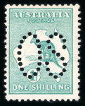 Stamp of Australia » Commonwealth of Australia 1913 Official 1s emerald, die II, mint