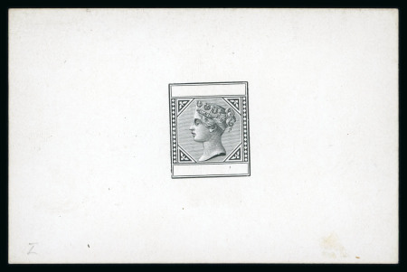 Stamp of Cyprus » Queen Victoria Keyplate Issues 1881 Master die proof, die I, key plate design showing blank duty tablets