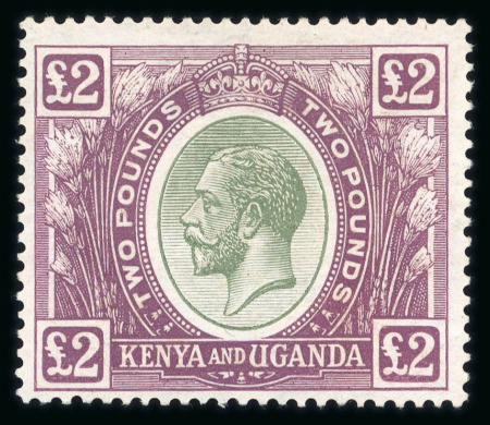 Stamp of Kenya, Uganda and Tanganyika » Kenya, Uganda and Tanganyika 1922-27 Script CA £2 green and purple mint