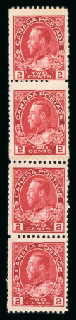 Stamp of Canada 1911-22 Admiral 2c deep rose-red, mint nh vertical