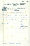 Stamp of Indian States » Duttia 1917 (Jul 23) postal stationery envelope sent registered and uprated on reverse with pair and single of watercolour revenue stamps