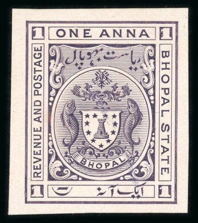 Stamp of Indian States » Bhopal Officials: 1908-11 issue group on three stockpages