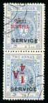Stamp of Indian States » Bhopal Officials: 1935-36 issue specialised collection on 8 stockpages incl. major varieties