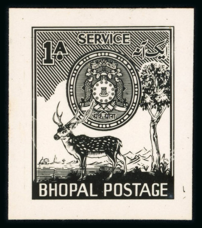 Stamp of Indian States » Bhopal Officials: 1940 issue group incl. four photographic essays in unissued design