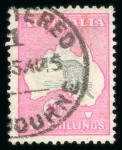 Stamp of Australia » Commonwealth of Australia 1913-14 Kangaroo 10s grey & pink, die II, used