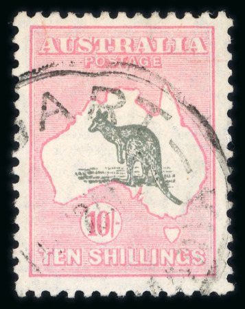 Stamp of Australia » Commonwealth of Australia 1929-30 Kangaroo 10s grey and pink, die II, used