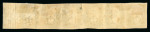Stamp of Great Britain » 1840 1d Black and 1d Red plates 1a to 11 1840 1d black pl.5 LG-LL mint horizontal strip of six from the right of the sheet showing part marginal inscription