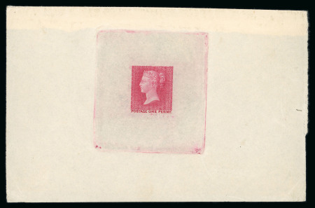 Stamp of Great Britain » Line Engraved Essays, Plate Proofs, Colour Trials and Reprints 1935 reprint of the first (rejected) die of the One Penny stamp in rose carmine