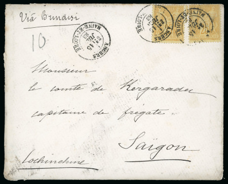 Stamp of France » Type Sage 1876-1900 1883 (July 15) Envelope from the Countess de Kergaradec
