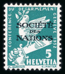 Stamp of Switzerland / Schweiz » Ämtermarken 1932 SDN Gedenkmarken zur Abrüstungskonferenz in Genf