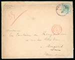 Stamp of British P.O. in Siam (Bangkok) » Covers 1884 (Mar 22) Envelope with 1882-85 24c green, tied by clear strike of the "BANGKOK/MR.22.84" cds