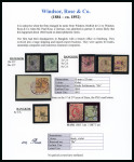 Stamp of British P.O. in Siam (Bangkok) » Cancellations » Company Cachets Windsor, Rose & Co.: 1882-85 CC 6c lilac, CA 10c slate