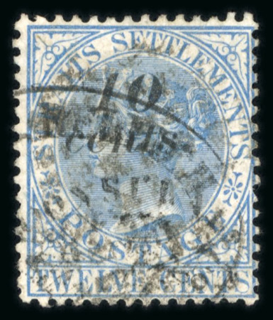 Stamp of British P.O. in Siam (Bangkok) » Cancellations » Consular Cachets British Consulate: Strait Settlements 1882 CC 10 cents