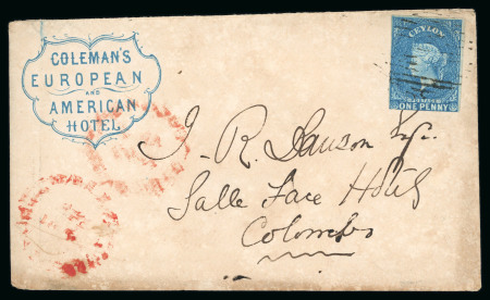 Stamp of Ceylon » Collections 1829-1950s Slave Island 5-frame exhibit collection