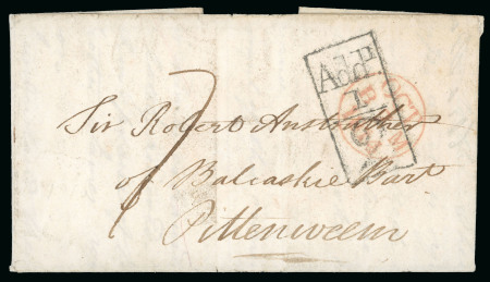 Stamp of Great Britain » Collections 1813-39, Exhibit collection of 148 Scottish 'Add 1/2d' covers