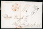 Stamp of Great Britain » Collections 1813-39, Exhibit collection of 148 Scottish 'Add 1/2d' covers