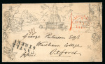 Stamp of Great Britain » 1840 Mulreadys & Caricatures » Caricatures 1840 Mulready Caricature by Menzies sent from Edinburgh with "CASTLE STREET" hs