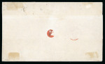 Stamp of Great Britain » 1854-1900 Postal History of the Perforated Line Engraved and Surface Printed Issues 1862 cover from <mark>Scotland</mark> to Mexico bearing two 1855 1s green plus 1862 3d to form the 2/3d rate