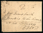 Stamp of Great Britain » Postal History » Pre-Adhesive & Stampless 1750 Wrapper with a reasonable strike of the rare Perth "Lamb" hs