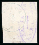 Stamp of Romania » King Carol 1871 - "With Beard" Imperforate 10 bani yellow-orange, five singles, each bearing superb